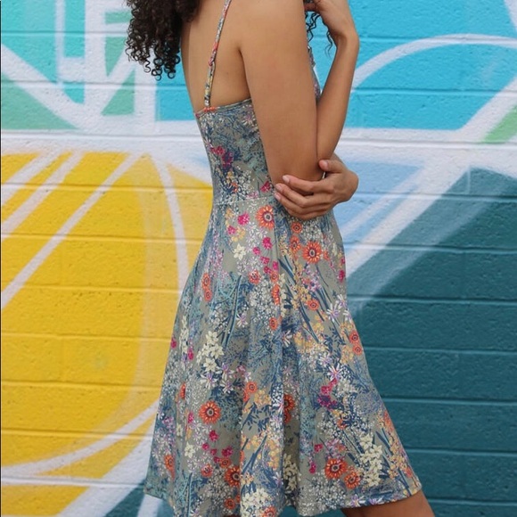 SAGE MULTI FLORAL SKATER DRESS - Picture 8 of 9